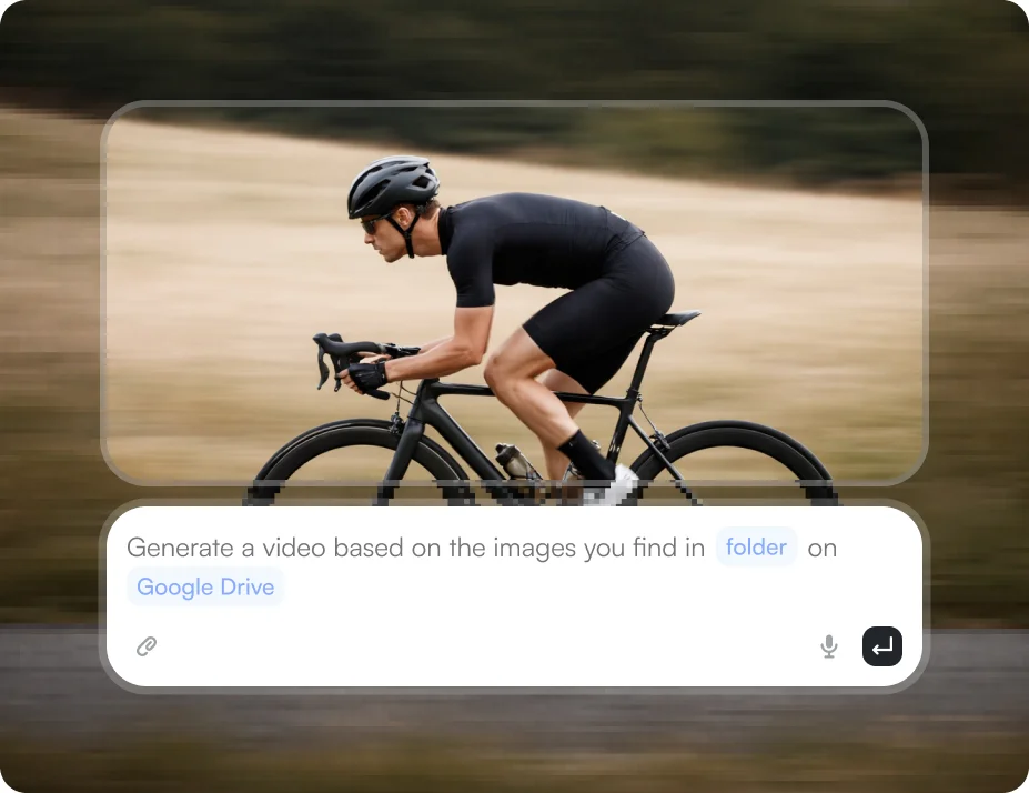 Video generation feature screenshot - Produce polished videos for any platform. Transform ideas into engaging content with automation, voiceovers, animations, and music.