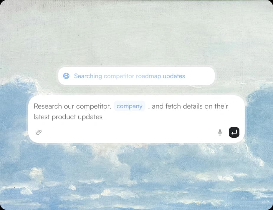 Web search feature screenshot - Find sources, extract content from pages, and gather insights without leaving the chat.